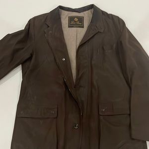 Mens leather/ cashmere jacket, loro piana authentic 100% made in Italy